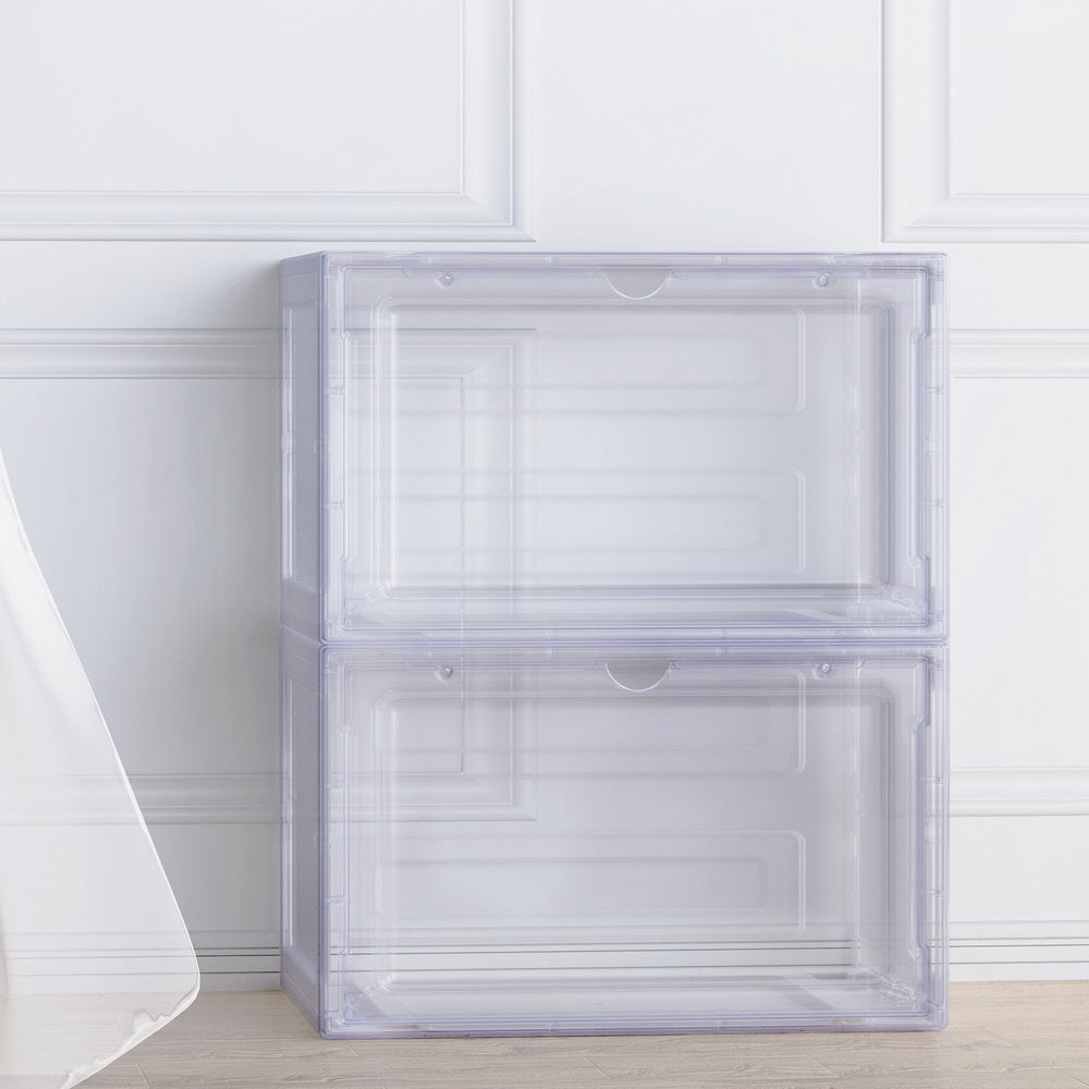 Shoe Box Rack DIY | Set of 2 | Stackable | Magnetic Door