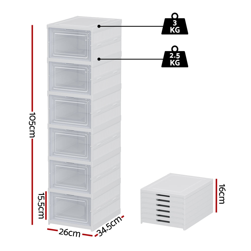 Foldable Shoe Rack | 6 Tier | Hallway Storage Organiser