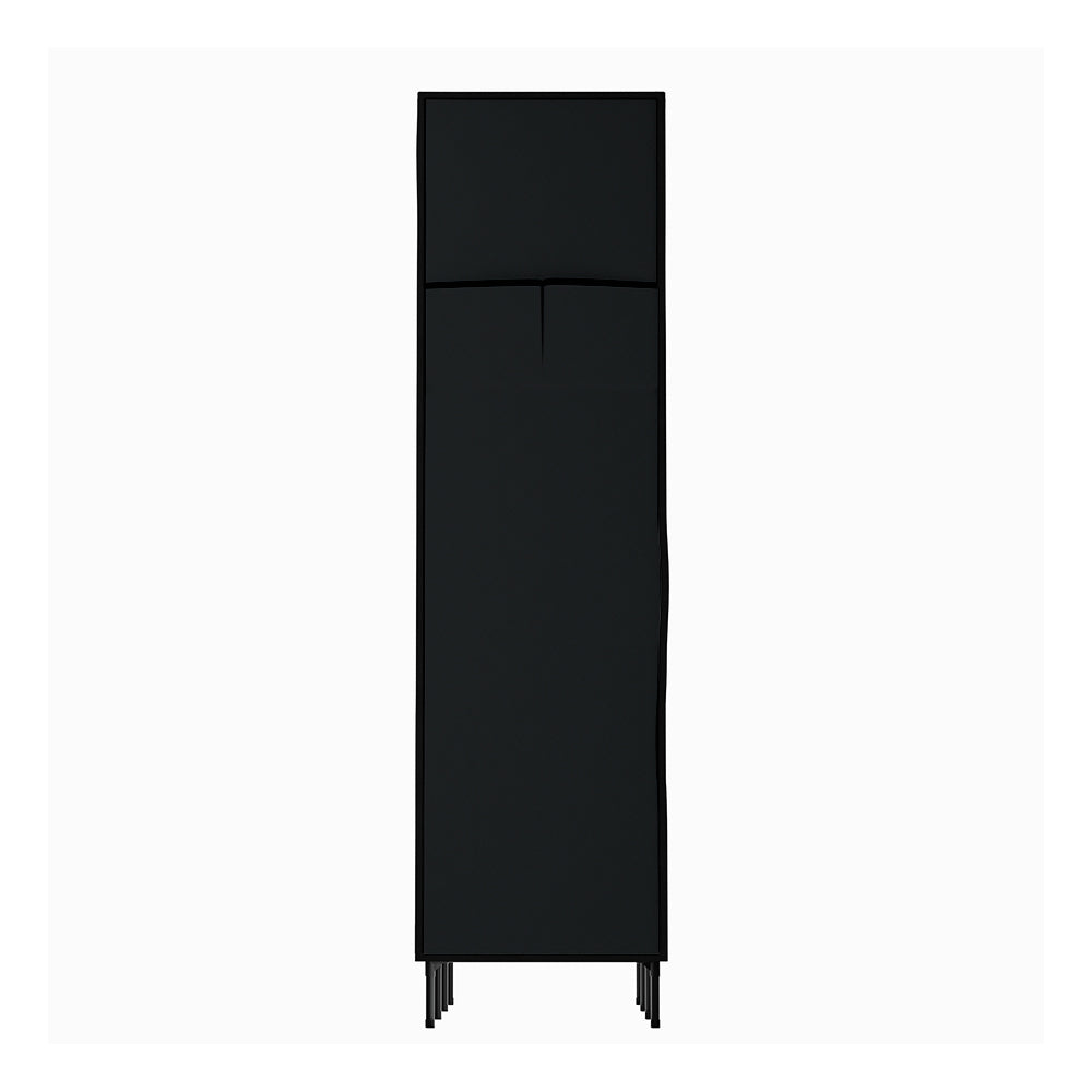 Portable Clothes Closet | Large Wardrobe with Shelf | Black