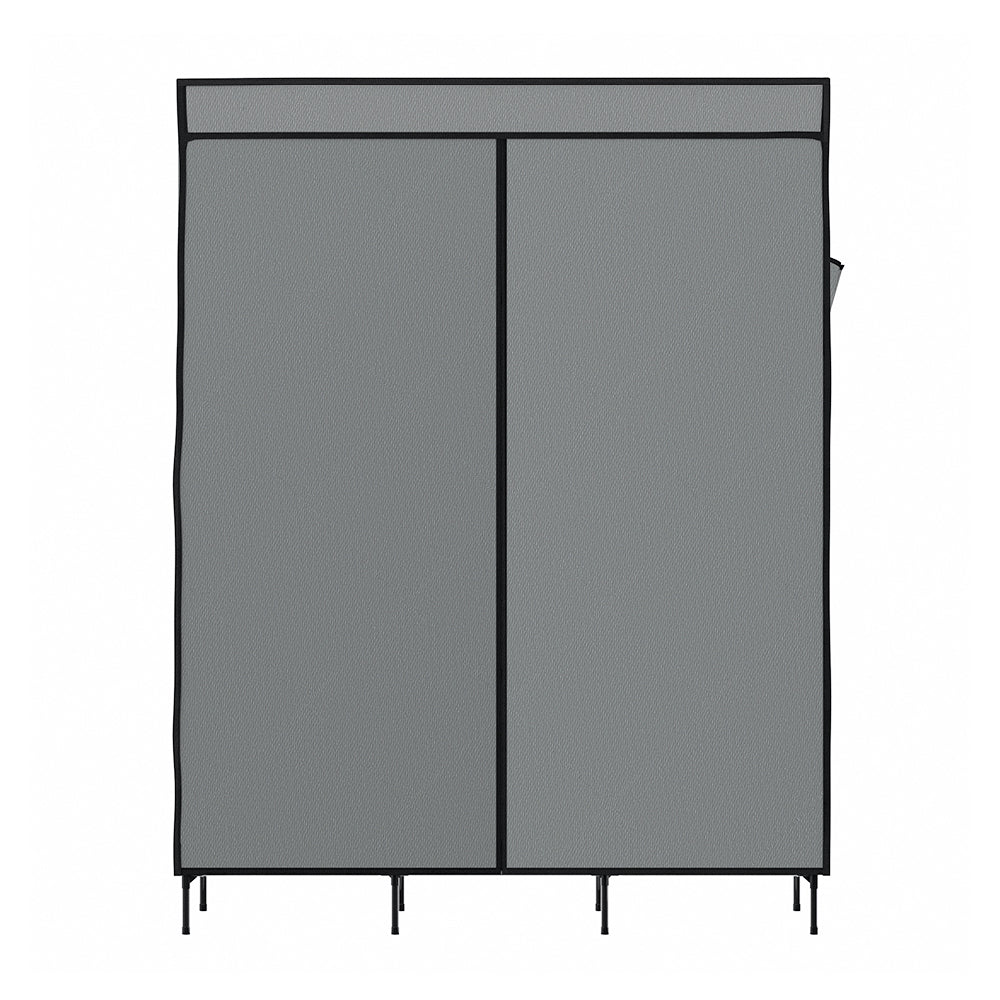 Large Portable Clothes Closet | Wardrobe with Shelf | Grey