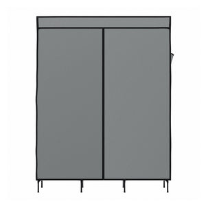 Large Portable Clothes Closet | Wardrobe with Shelf | Grey