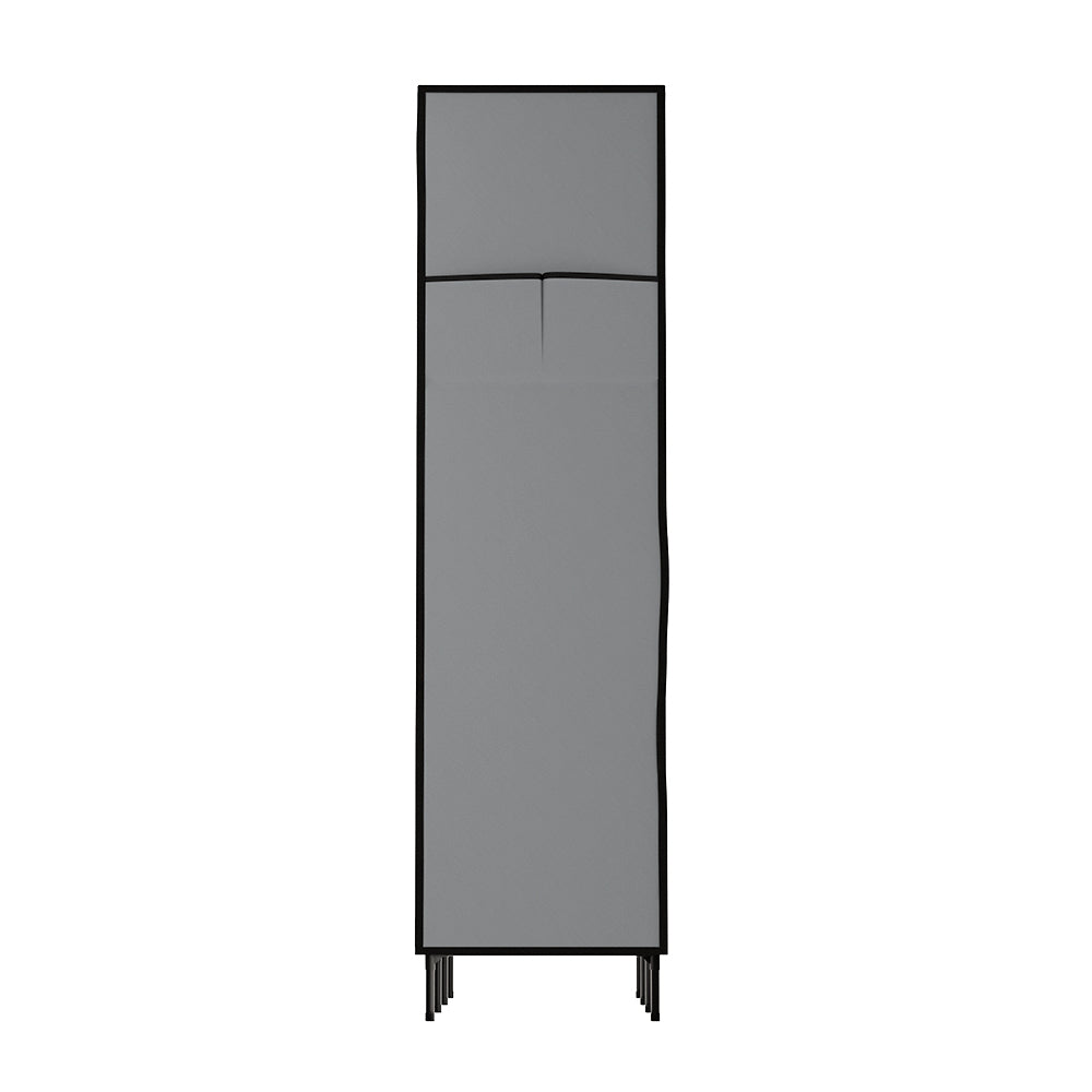 Large Portable Clothes Closet | Wardrobe with Shelf | Grey