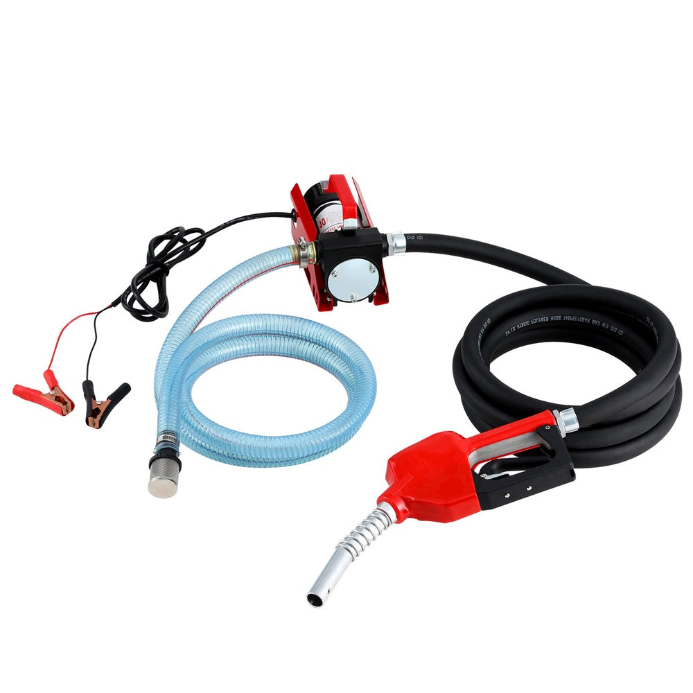 Fuel Transfer Pump | Electric Diesel Kerosene Pump | 12V DC | 10GPM Nozzle Hose
