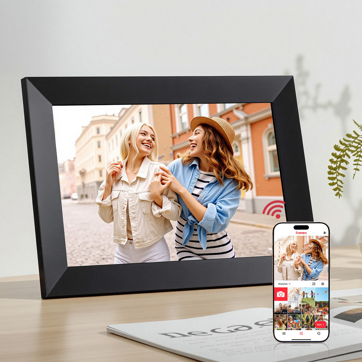 Digital Photo Frame | 10.1" | WiFi Touch Screen | 32GB | Picture & Video