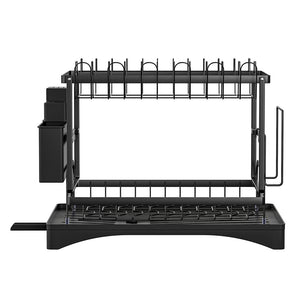 Cefito Dish Rack | Expandable Drying Drainer | Cutlery Holder Tray | Kitchen | 2 Tiers