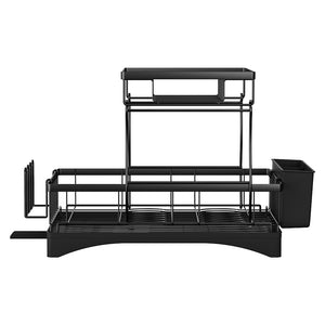 Cefito | Dish Rack | Expandable Drying Drainer | Cutlery Holder Tray | Kitchen | 2 Tiers