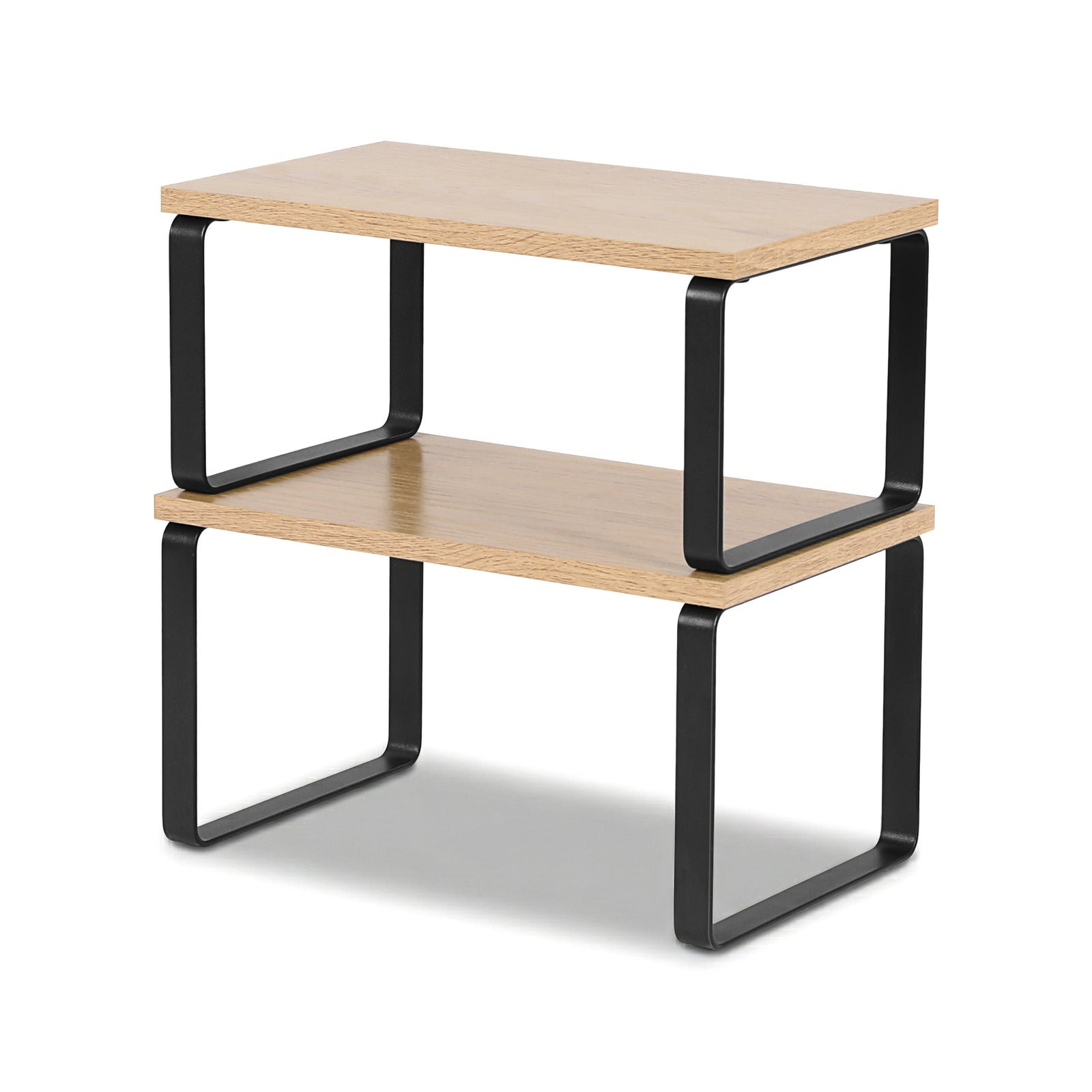 Kitchen Storage Shelves Set of 2 | Cupboard Organiser Rack