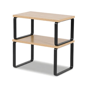 Kitchen Storage Shelves Set of 2 | Cupboard Organiser Rack