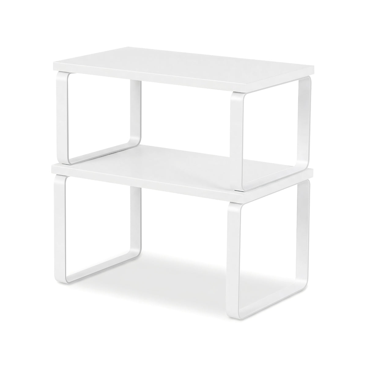 Kitchen Storage Shelves Set of 2 | Cupboard Organiser Rack