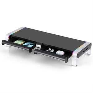 RGB Monitor Stand | USB Hub | Desk Organiser Charging Stand | Black