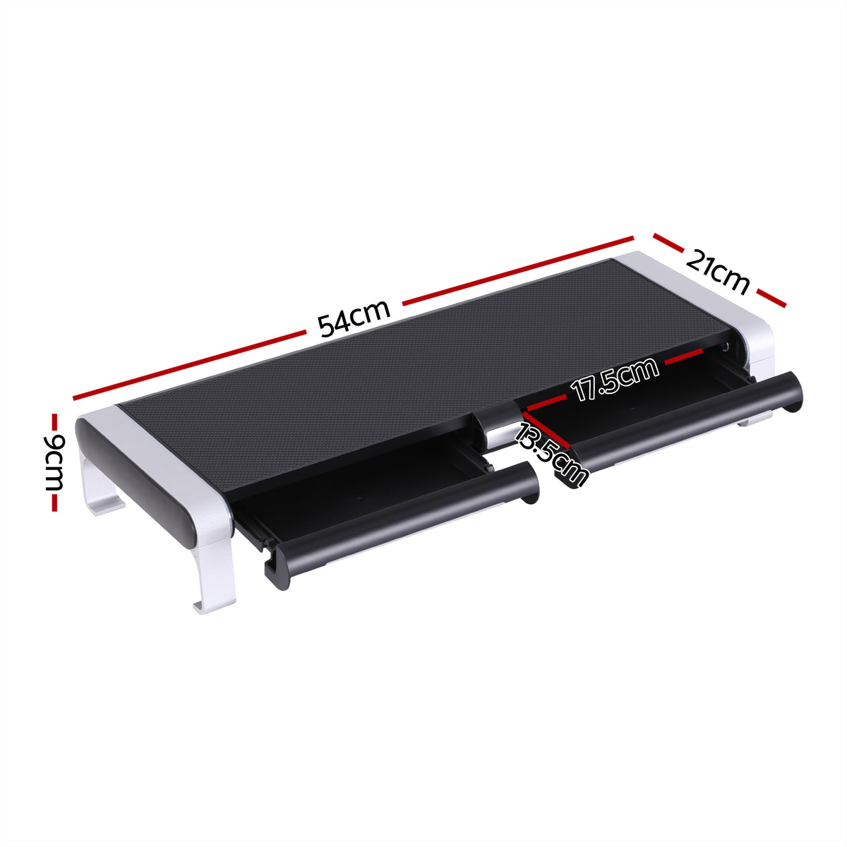 RGB Monitor Stand | USB Hub | Desk Organiser Charging Stand | Black