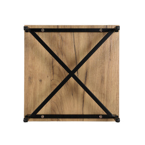 Bedside Table Drawers | Side Table Shelf | Storage Nightstand | Rust Oak | KRAVU