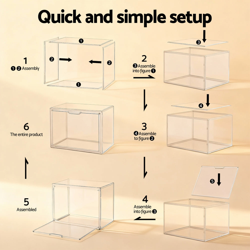 Acrylic Display Case | Transparent Dust Cover | Toy & Model Storage | 27cm