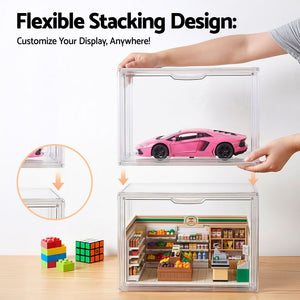 Artiss Clear Acrylic Display Case Box 2 Pack For Toys 54cm