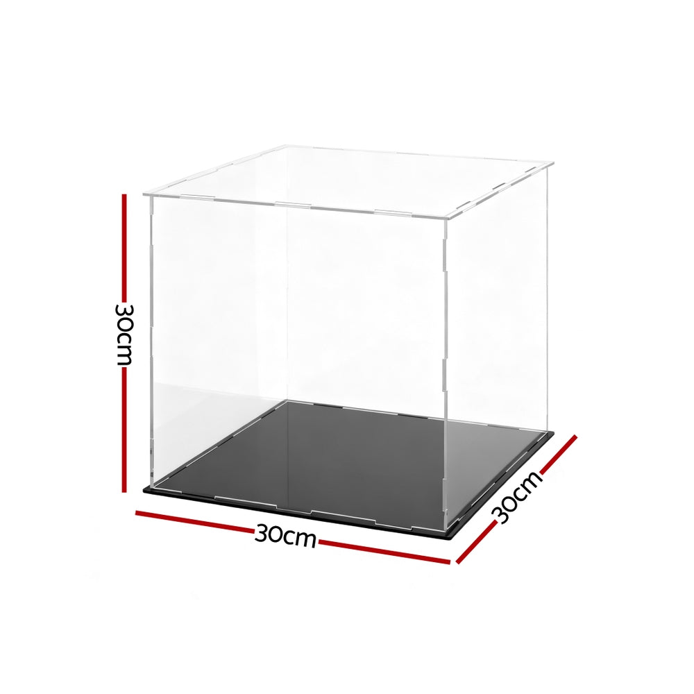 Clear Acrylic Display Box | Dustproof Protection Case | Collectibles | 30cm