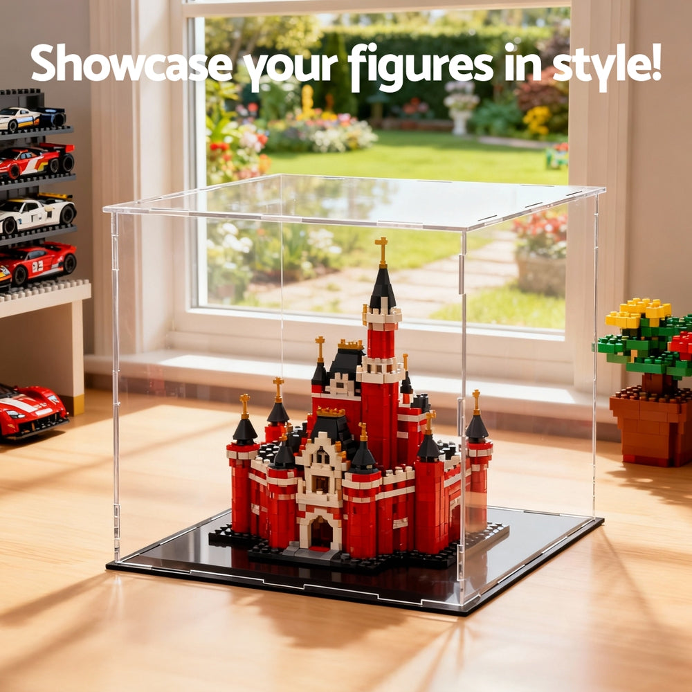 Clear Acrylic Display Box | Dustproof Protection Case | Collectibles | 30cm