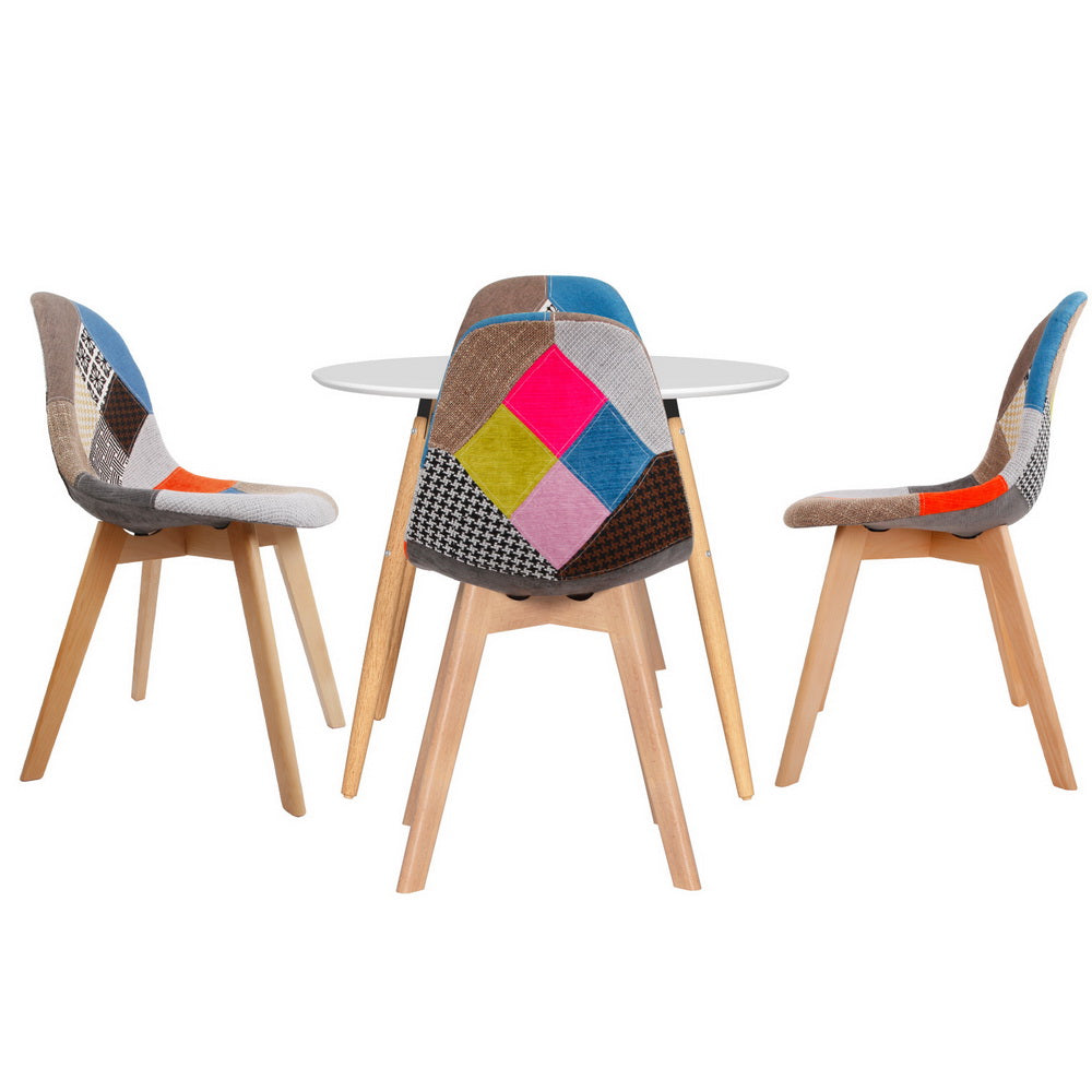 1 Artiss Dining Table and 4 Chairs Set | DSW White