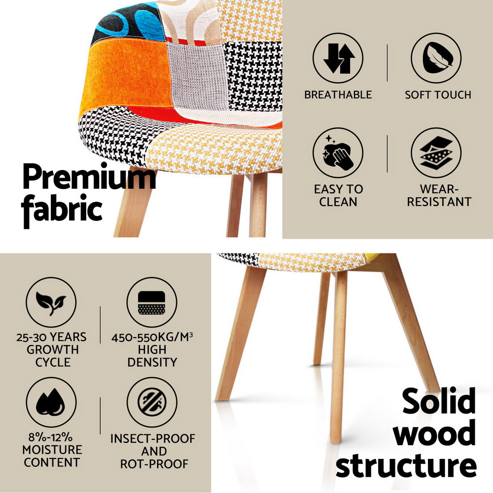 Artiss Dining Table & 2 Chairs Set | DSW | 90cm