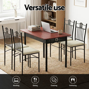 Compact Dining Set 5pc | Upholstered Chairs | Kitchen Furniture