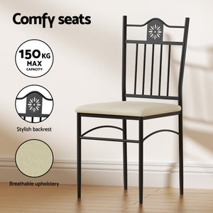 Compact Dining Set 5pc | Upholstered Chairs | Kitchen Furniture