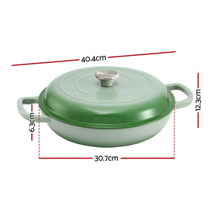 5-Star Chef 3.3L Enameled Cast Iron Dutch Oven Pot with Lid for Sourdough Bread Baking