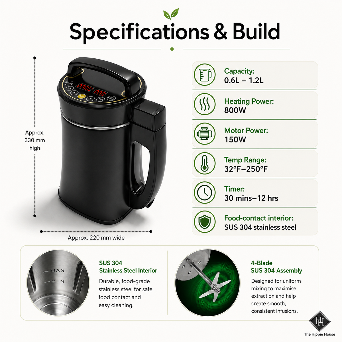 Decarb & Infusion Cooker | Butter + Oil + Tincture Machine | Multifunctional