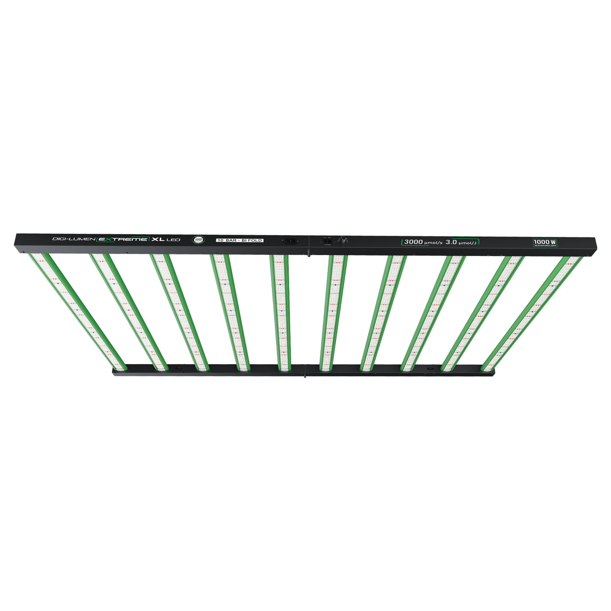 Digi-Lumen Extreme 1000W XL LED Grow Light | Full Spectrum 10 Bar Bi-Fold | 3000 µmol/s PPF | 3.0 µmol/J