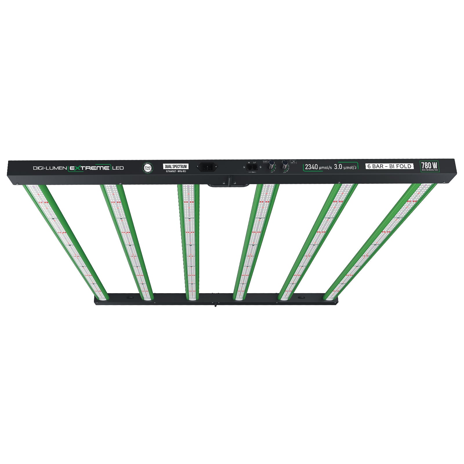 Digi-Lumen Extreme 780W LED Grow Light | Full Spectrum 6 Bar Bi-Fold | 2340 µmol/s PPF | 3.0 µmol/J | UV & Far-Red