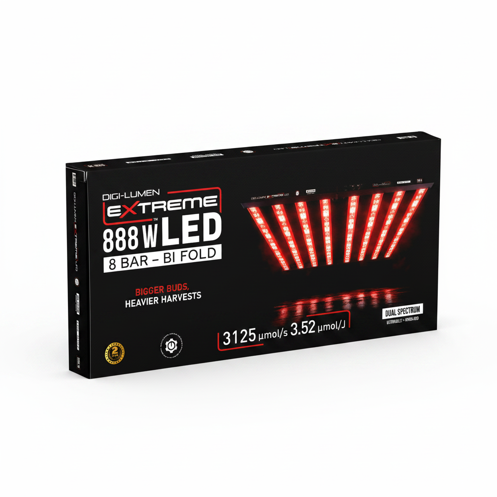 Digi-Lumen Extreme 888W Dual Spectrum LED Grow Light | UV Far Red 8 Bar Fixture