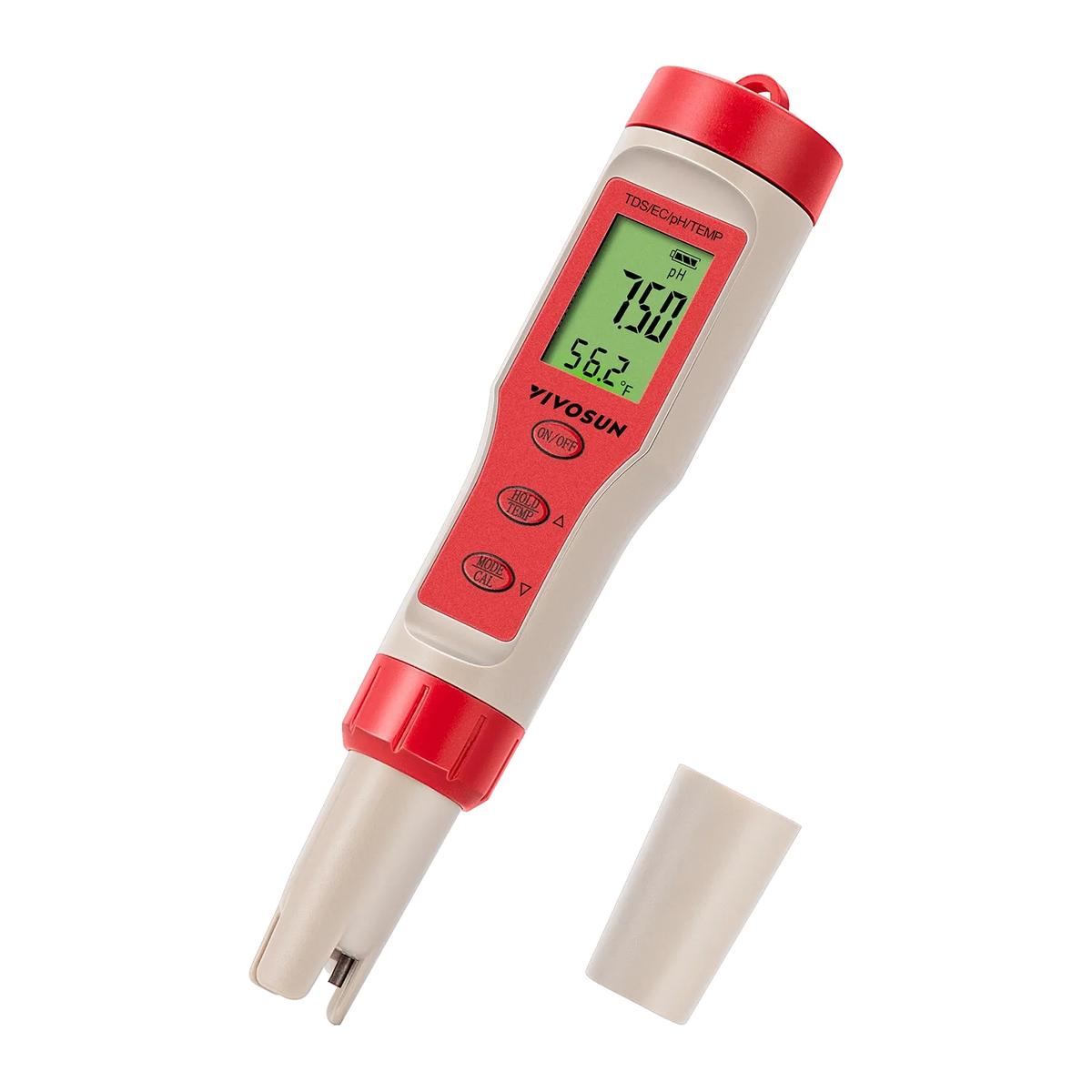 Digital 4-in-1 pH Water Quality Tester | Measures pH, TDS, EC & Temperature | High-Accuracy Pocket Meter for Hydroponics, Pools, Drinking Water & Gardening