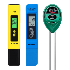 Digital pH, TDS, EC & Soil Moisture Meter Combo | 3-in-1 Water Quality & Plant Tester Kit | For Hydroponics, Soil, Garden, Pool & Home Use