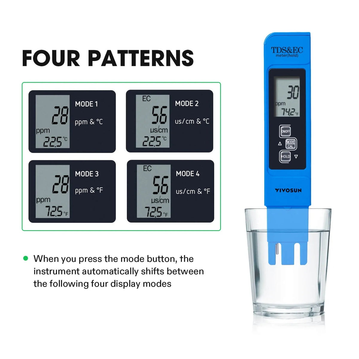 Digital pH, TDS, EC & Soil Moisture Meter Combo | 3-in-1 Water Quality & Plant Tester Kit | For Hydroponics, Soil, Garden, Pool & Home Use