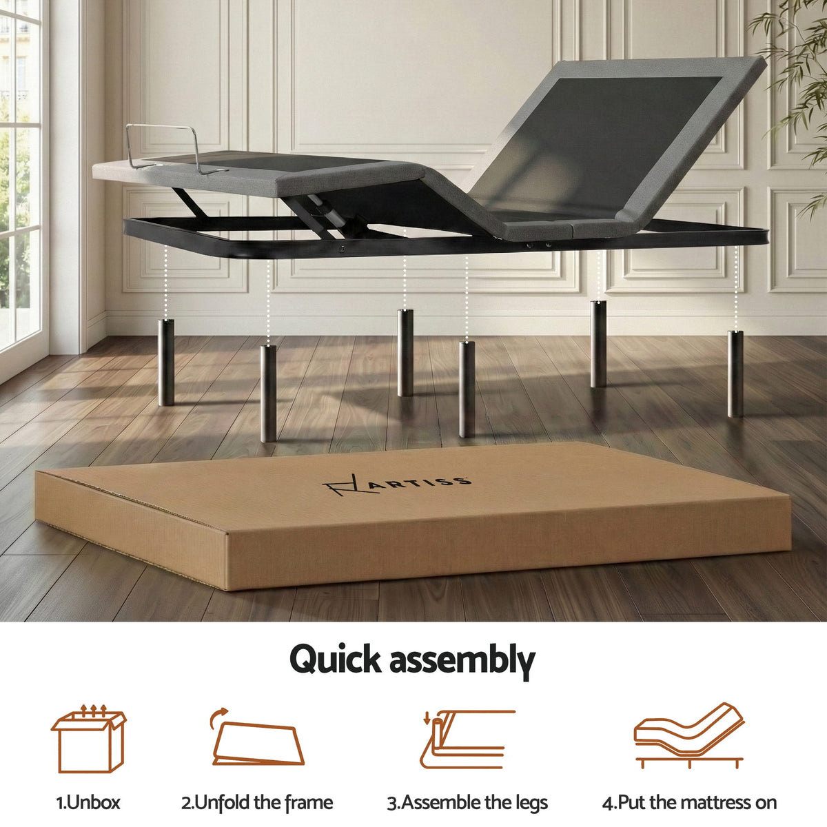 Adjustable Bed Frame King | Electric Base | Wireless Remote | Zero Gravity
