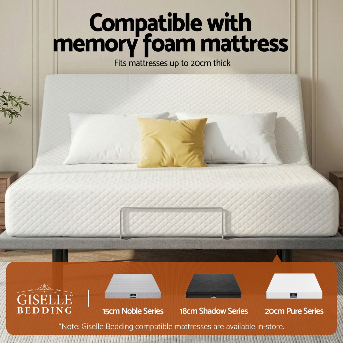 Adjustable Bed Frame Queen | Electric Base | Wireless Remote | Zero Gravity