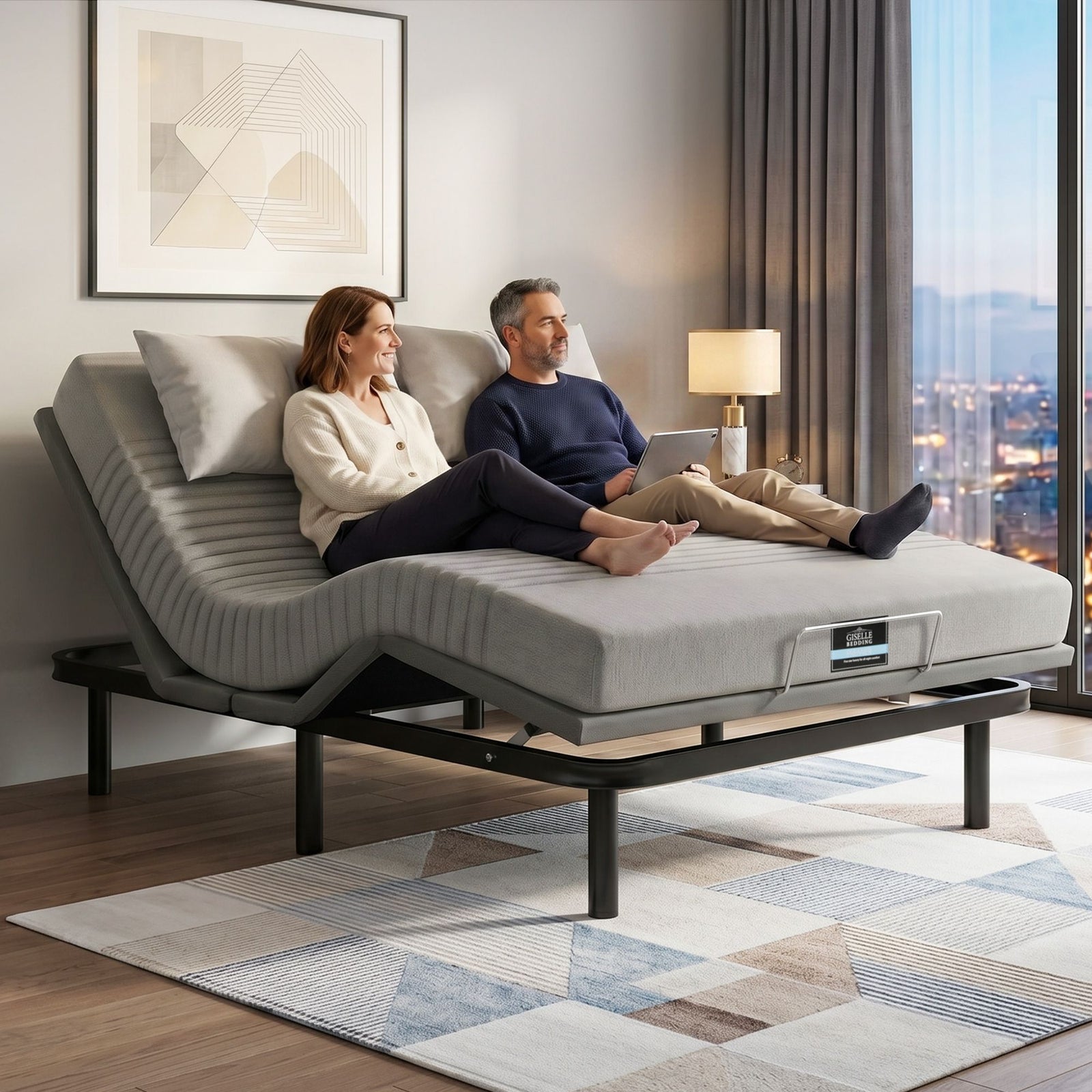 Queen Electric Bed & Mattress Set | Adjustable Base with Memory Foam Mattress