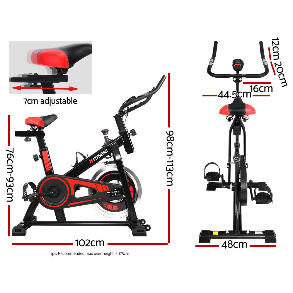 Everfit Spin Bike | Exercise Bike | Flywheel Cycling | Home Gym | Fitness | 120kg