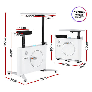 Magnetic Desk Exercise Bike | Under Desk Fitness Cycle | Tabletop Included