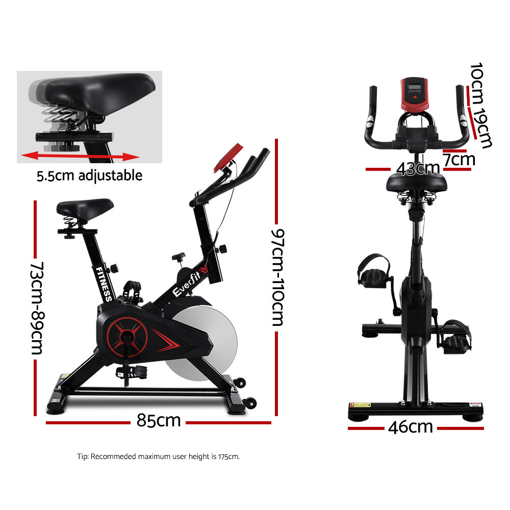 Everfit Spin Bike | Exercise Bike | Flywheel Cycling | Home Gym | Fitness Machine