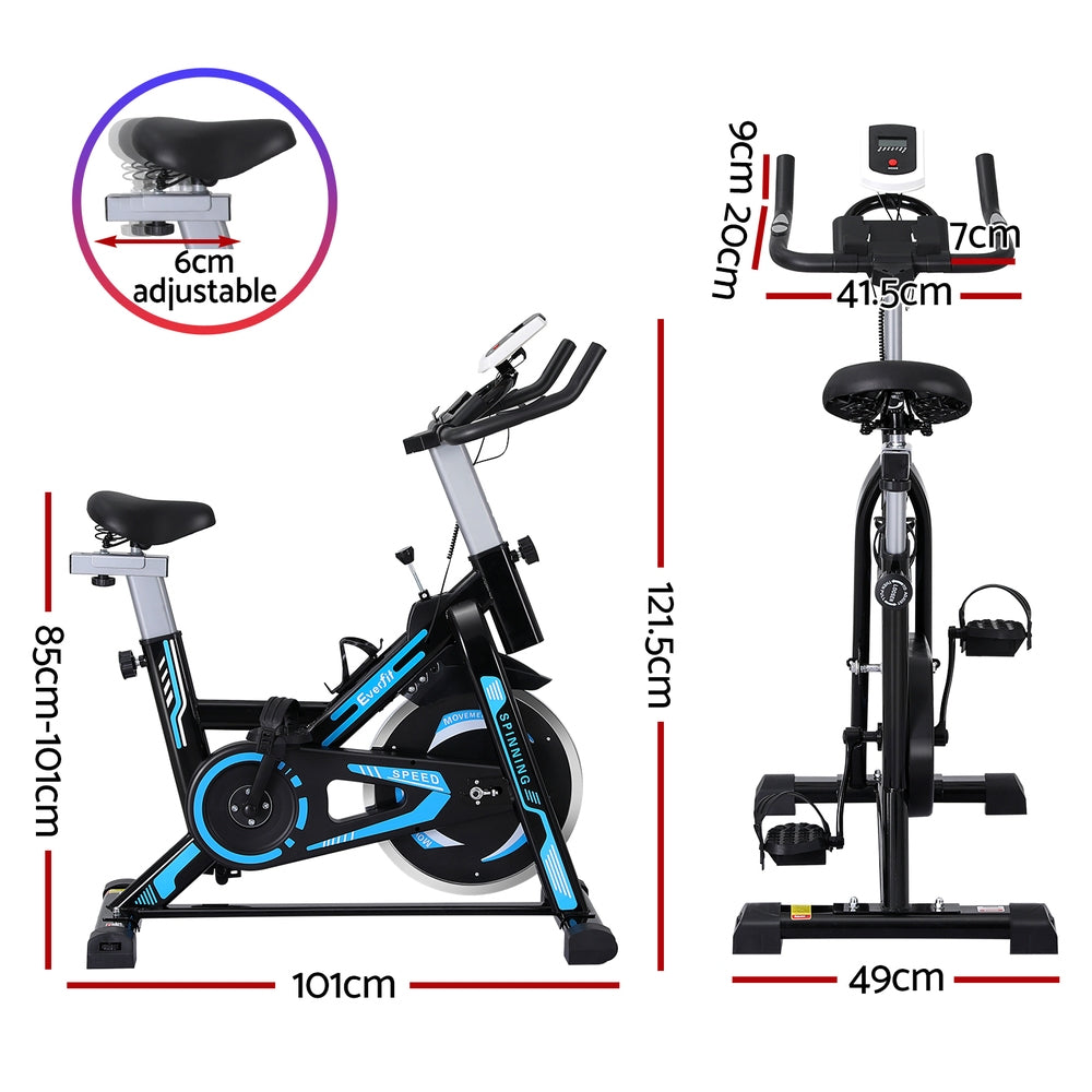 Everfit Spin Bike | Exercise Bike | 13KG Flywheel | Fitness | 150kg Capacity