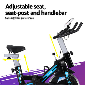 Everfit Spin Bike | Exercise Bike | 13KG Flywheel | Fitness | 150kg Capacity