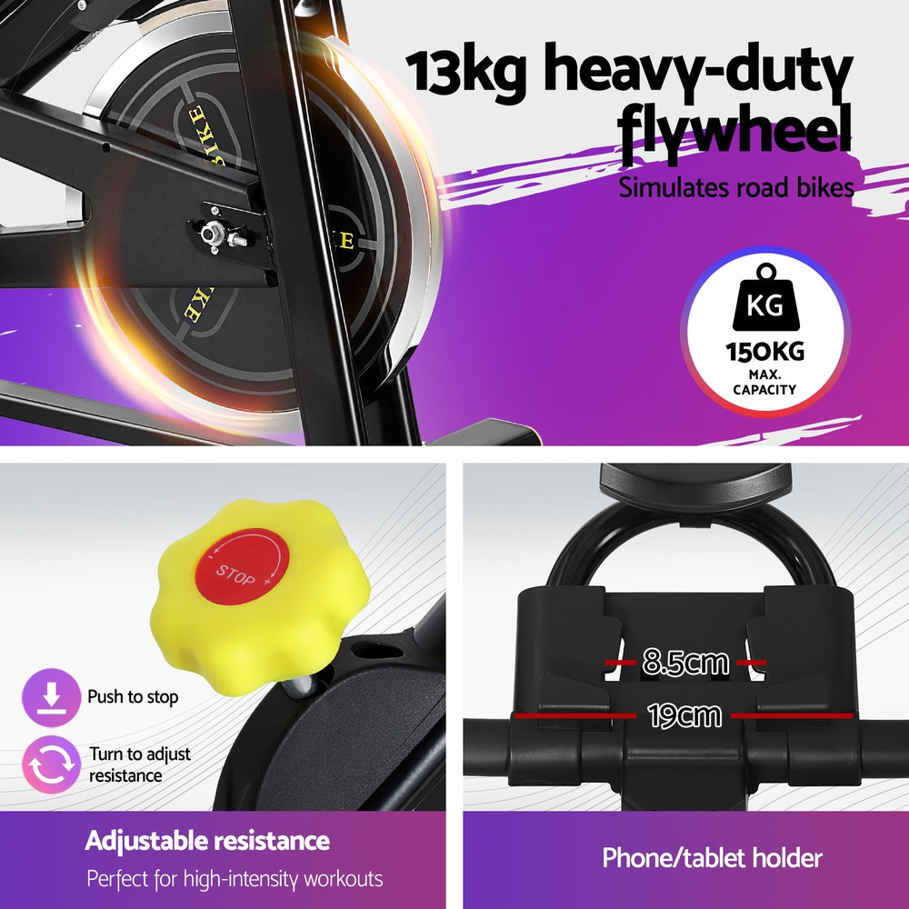 Everfit Spin Bike | Exercise Bike | Cardio Gym | Bluetooth APP Connectable