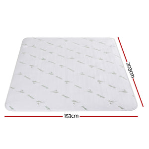 Giselle Electric Blanket Bamboo Fabric Queen Fitted Heated Pad Underlay Washable Winter