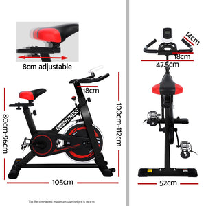 Everfit Spin Bike | Exercise Bike | Flywheel Cycling | Home Gym Fitness | Indoor Cardio