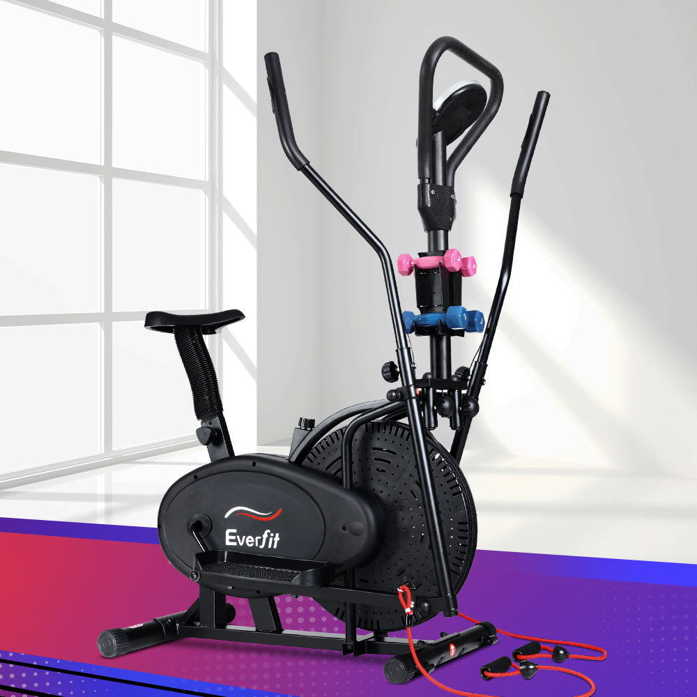 Everfit Exercise Bike | 6 in 1 Elliptical Cross Trainer | Home Gym | Indoor Cardio