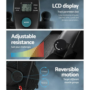 Everfit Exercise Bike | 4 in 1 Elliptical Cross Trainer | Home Gym | Indoor Cardio