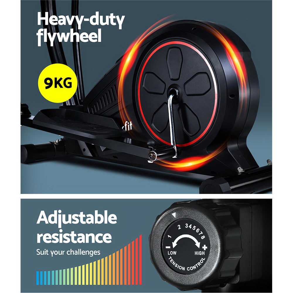Everfit Exercise Bike | Elliptical Cross Trainer | Home Gym Fitness Machine | LCD