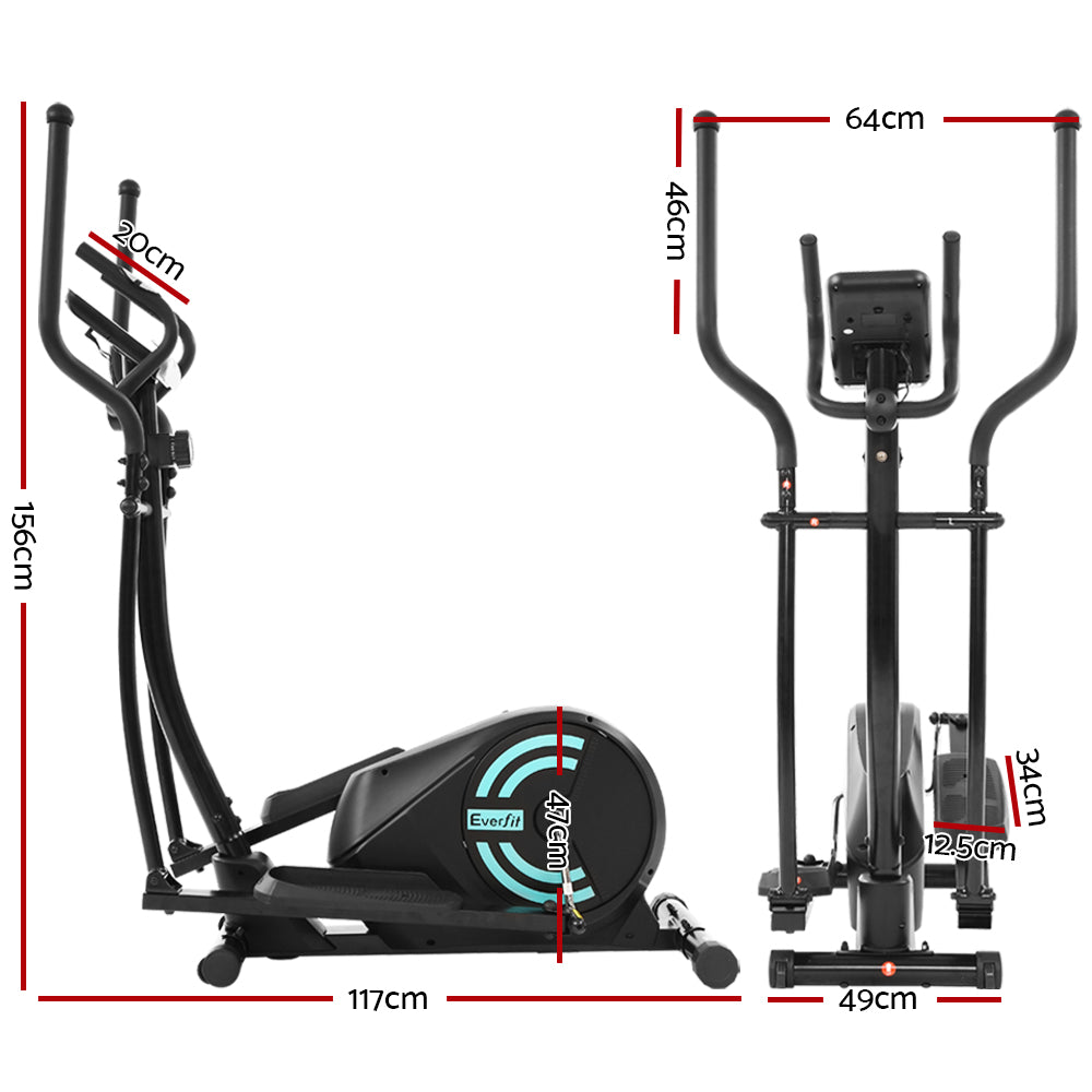 Everfit Exercise Bike | Elliptical Cross Trainer | Home Gym Fitness Machine | 100kg Capacity