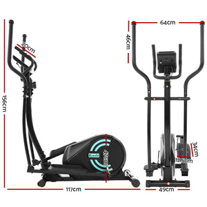 Everfit Exercise Bike | Elliptical Cross Trainer | Home Gym Fitness Machine | 100kg Capacity