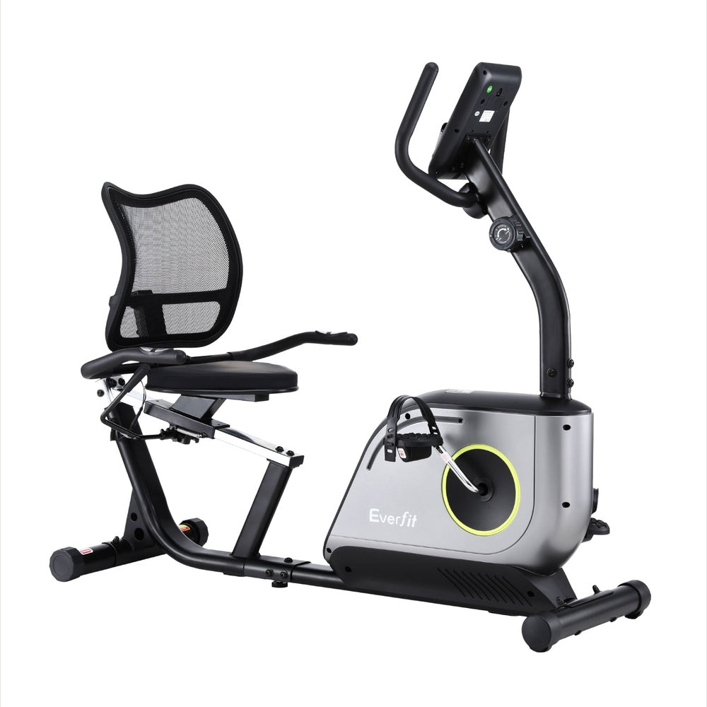 Everfit Recumbent Exercise Bike | Magnetic Cycling | Mesh Chair | 120kg Loading