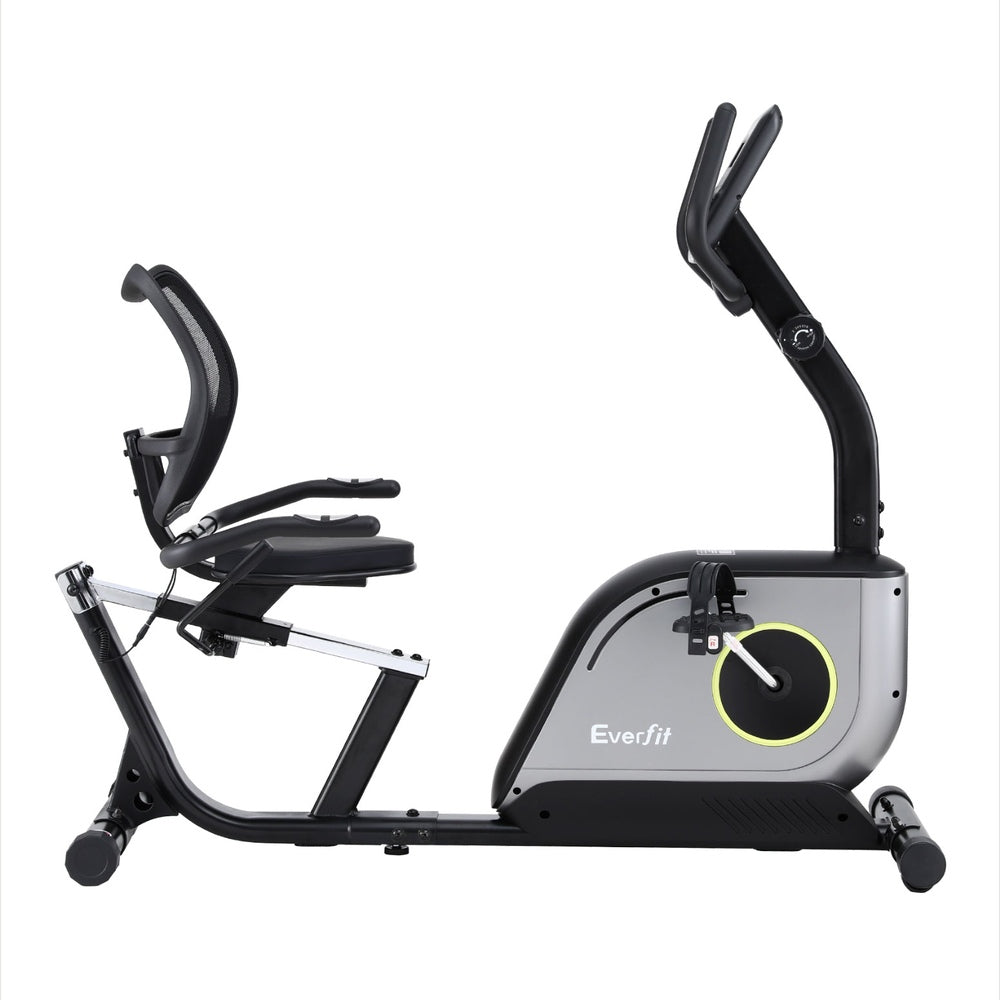 Everfit Recumbent Exercise Bike | Magnetic Cycling | Mesh Chair | 120kg Loading